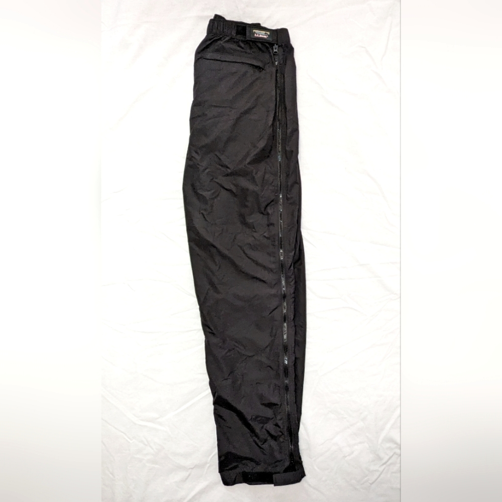 L.L. Bean Men's Black Full Zip Wind Shell Pants Size Medium Tall